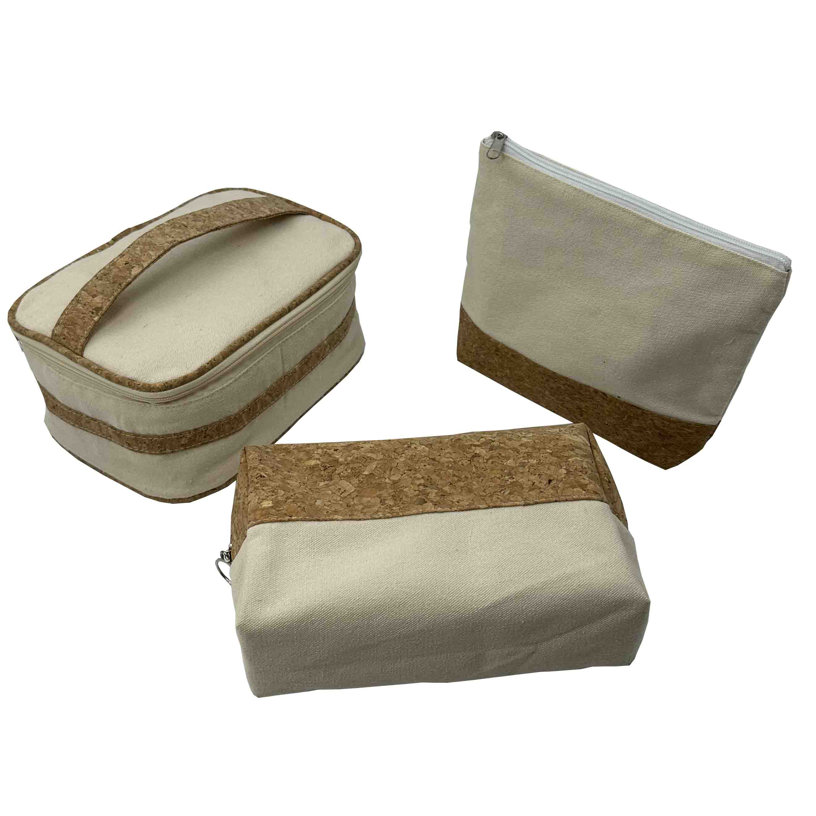 New Useful Canvas Makeup Zipper Bag Three-piece