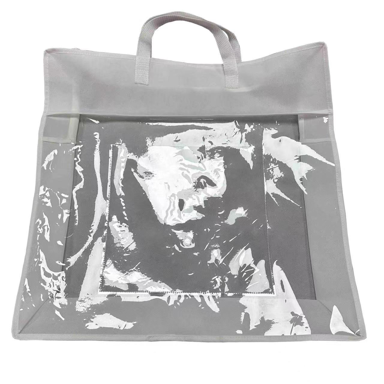 Quilt Non Woven Fabric Zipper Storage Bag