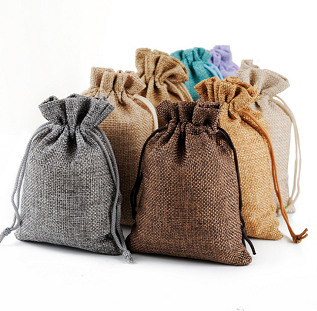 Durable Linen drawstring bag